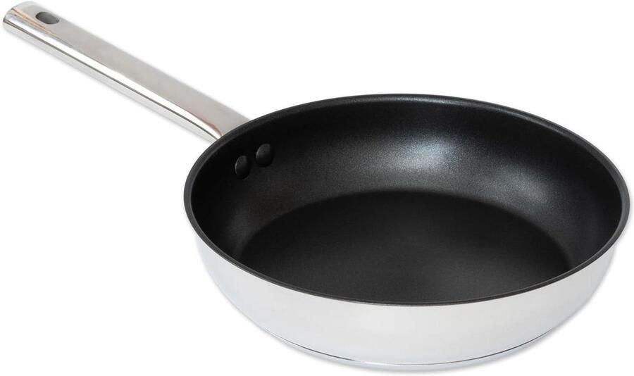 Roestvrijstalen braadpan 24 cm Duurzaam Antiaanbaklaag Geschikt voor Inductie Gas en Elektrisch