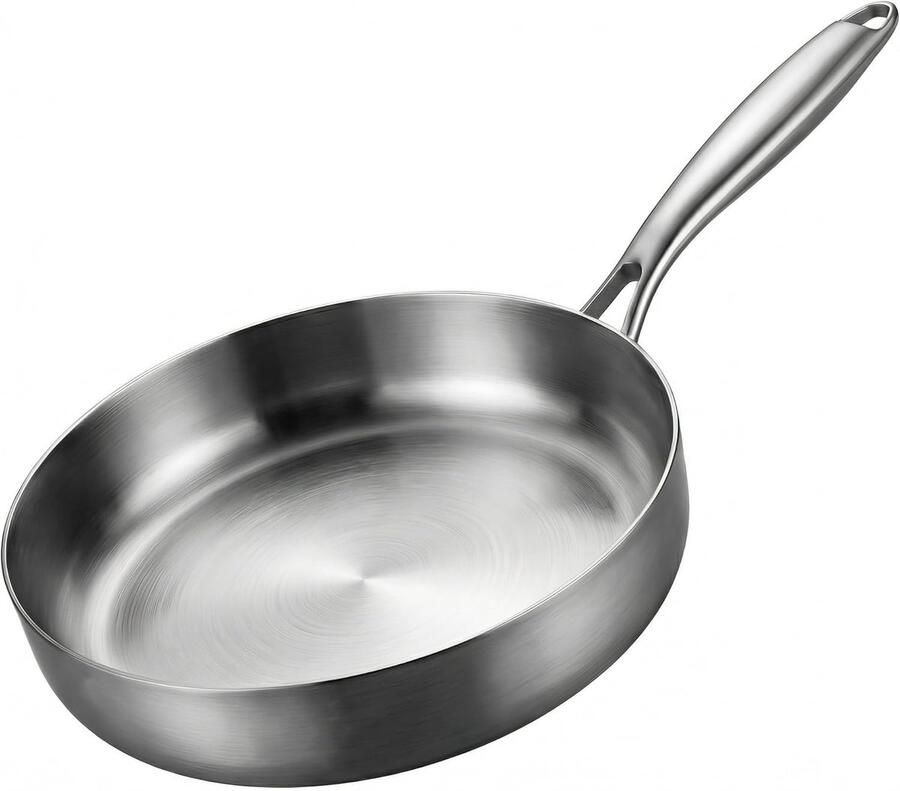 Roestvrijstalen Braadpan Gelijkmatig Braden Scherp Aanbraden Alle Warmtebronnen 24 cm