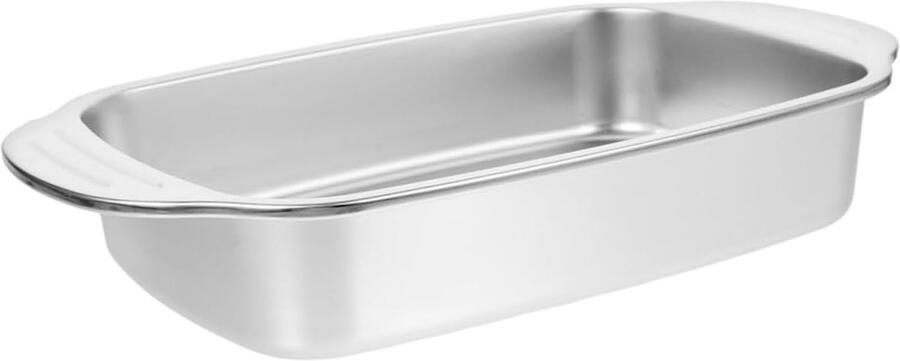Roestvrijstalen Braadpan Grote Pan Thuis Gebruik 304 Materiaal 24 cm Zilverkleurig