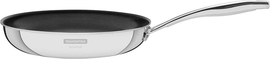 Roestvrijstalen braadpan Koekenpan met anti-aanbaklaag Algemeen koken Gelijkmatige warmteverdeling 30 cm 22 liter Zilverkleurig