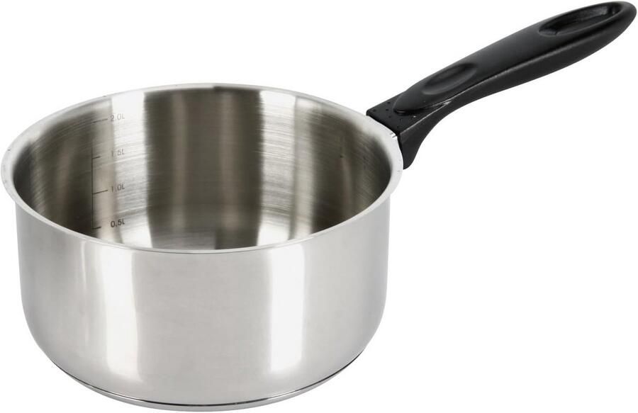 Roestvrijstalen Braadpan Kookpan Dagelijks Koken Alle Warmtebronnen 18 cm Diameter Grijs