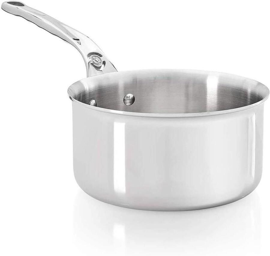 Roestvrijstalen braadpan Kookpan sauspan Sausen maken Gelijkmatige warmteverdeling 14 cm Zilver