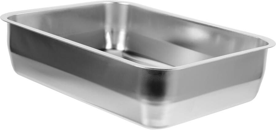 Roestvrijstalen Braadslede Ovenschaal Bakplaat Thuisgebruik Restaurants Vaatwasmachinebestendig 33 x 22 x 6 cm
