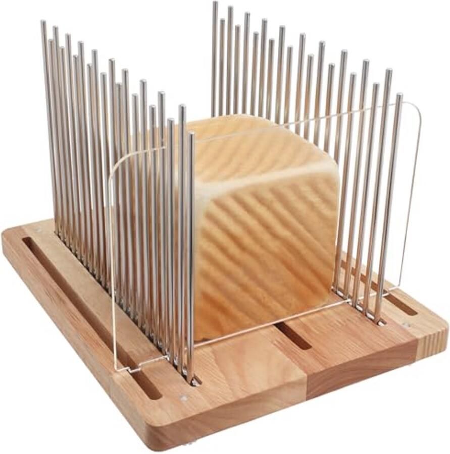 Roestvrijstalen Broodsnijmachine met Verstelbare Snijgids en Opvouwbaar Ontwerp