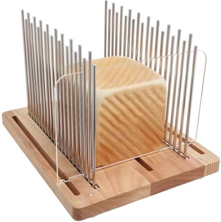 Roestvrijstalen Broodsnijmachine met Verstelbare Snijgids en Opvouwbaar Ontwerp