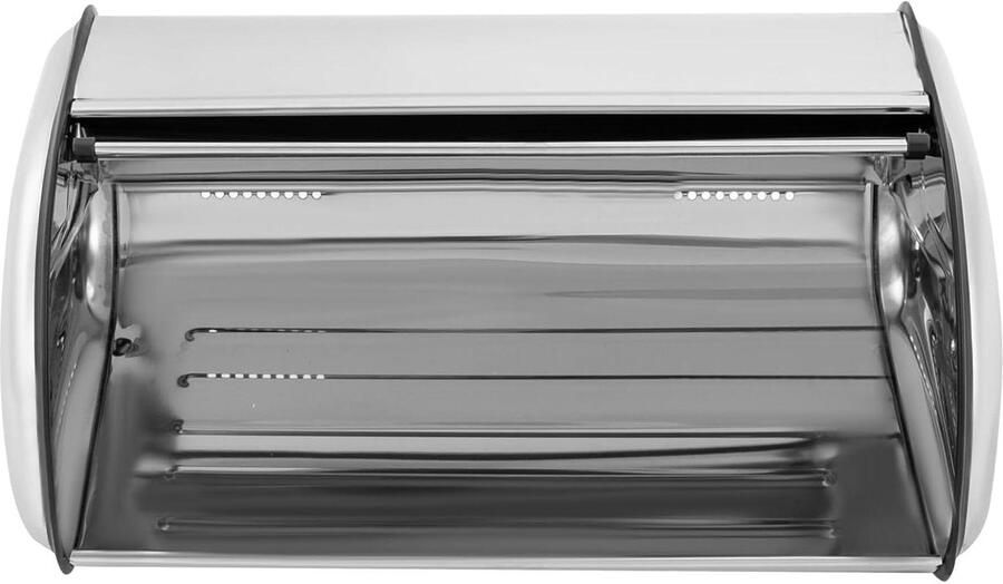 Roestvrijstalen Broodtrommel Brooddoos Opbergbox Brood Vers Houden Grote Capaciteit 435 x 27 x 18 cm Zilver