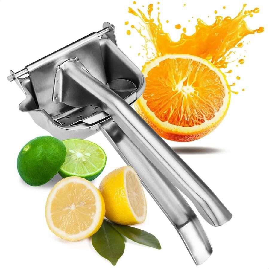 Roestvrijstalen citruspers Handmatige sapcentrifuge voor citroenen sinaasappels en meer