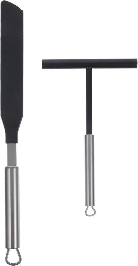 Roestvrijstalen Crêpe Pannekoekenmaker Set Spatel Deegverdeler Keukengereedschap