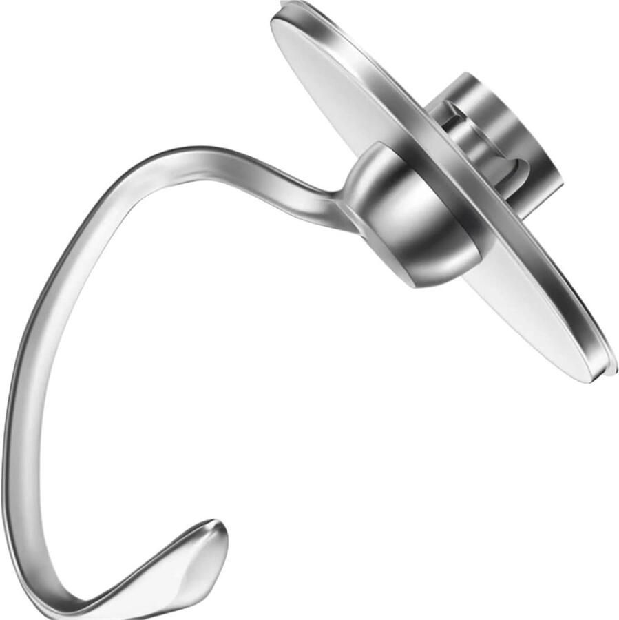 Roestvrijstalen Deeghaak Mixer Accessoire Deeg Kneden Grondige Kneedactie 45-5QT Zilverkleurig