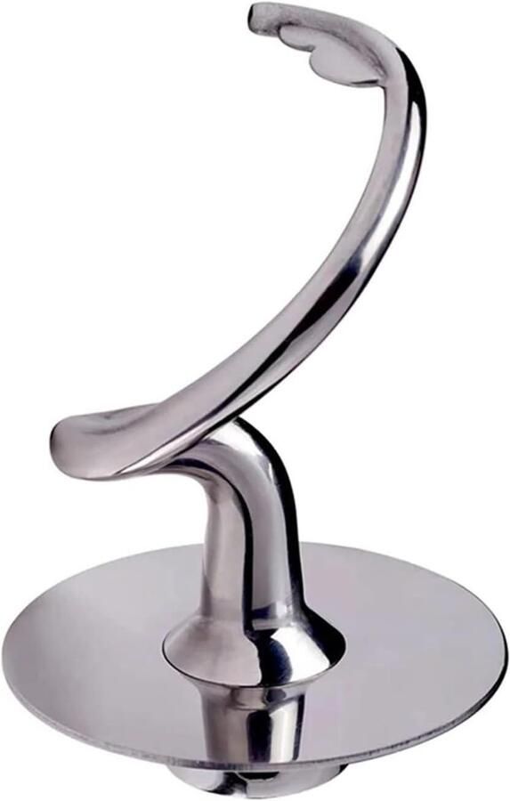 Roestvrijstalen Deeghaak Mixer Accessoire Deeg Kneden Spiraalvormig Ontwerp 10 x 10 x 10 cm Zilver