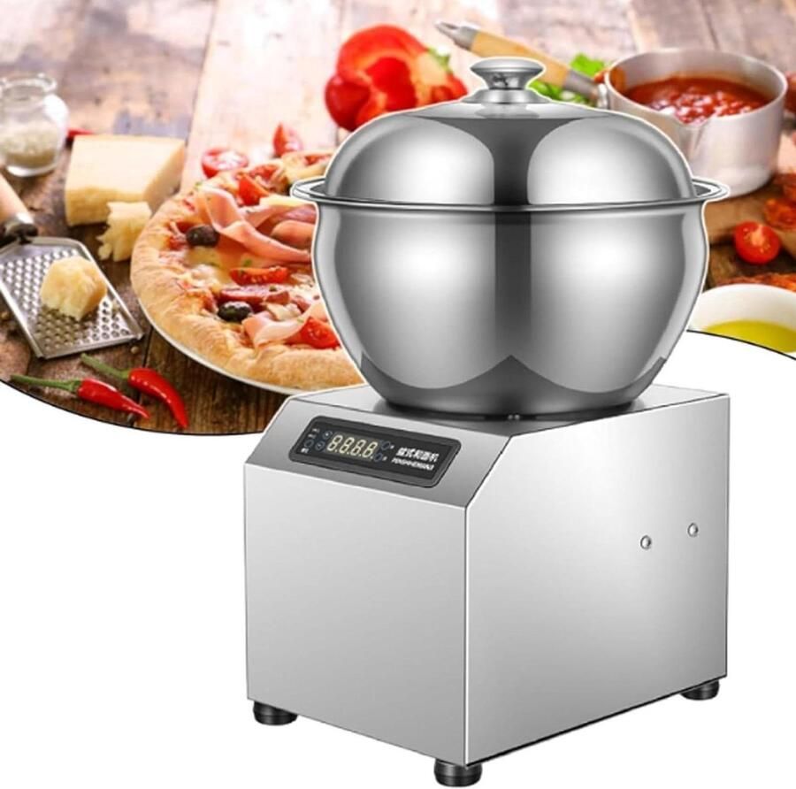 Roestvrijstalen Deegmixer Commerciële Deegmaker Professioneel Koken Dubbele Rotatie Technologie 5kg Capaciteit Zilver
