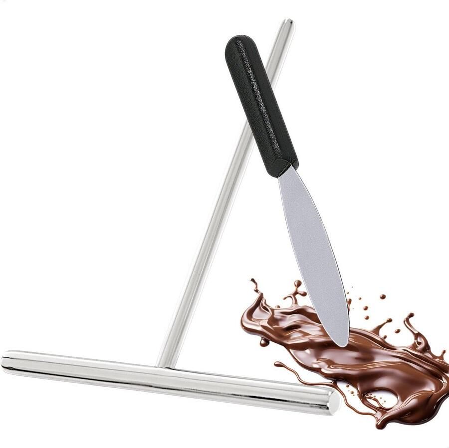 Roestvrijstalen Deegverdeler en Belegmesjes voor Pannenkoeken en Gebak