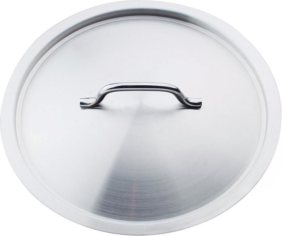 Roestvrijstalen Deksel Kookgerei Deksel Koken op Inductie Elegant Design 32 cm Diameter Zilverkleurig