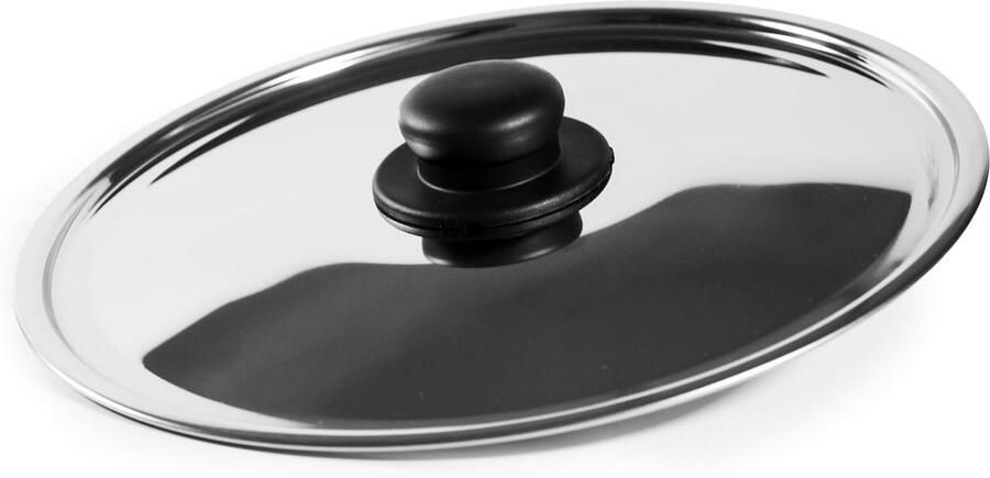 Roestvrijstalen Deksel Pan Deksel Koken en Bakken Vaatwasmachinebestendig Diameter 38 cm Zilver