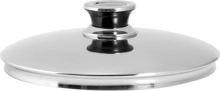 Roestvrijstalen Deksel Universeel deksel Koken en braden Hittebestendige knop 26 cm diameter Zilverkleurig