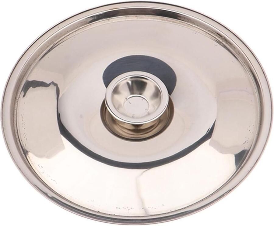 Roestvrijstalen Deksel Universeel Kookgerei Deksel Koken en Stomen Gladde Afgeronde Randen 22 cm Zilver