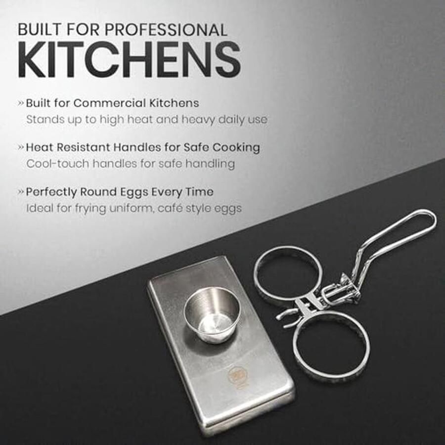 Roestvrijstalen Eierringen voor Perfecte Eieren Duurzaam Hittebestendig en Ideaal voor Koken - Foto 2
