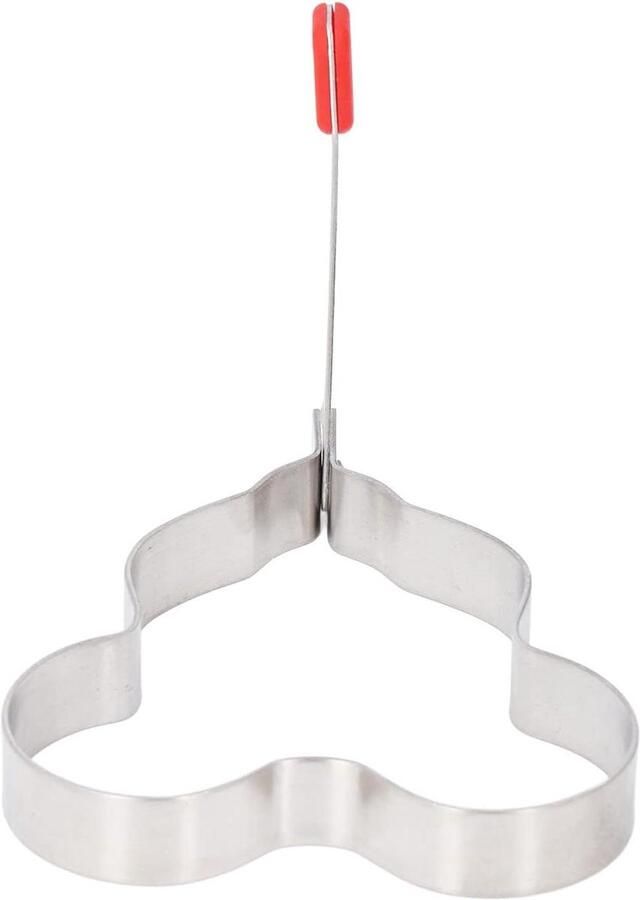 Roestvrijstalen Eiervorm Eierring Bakvorm Ontbijt Maken Antiaanbaklaag 12 x 9 x 2 cm Zilver
