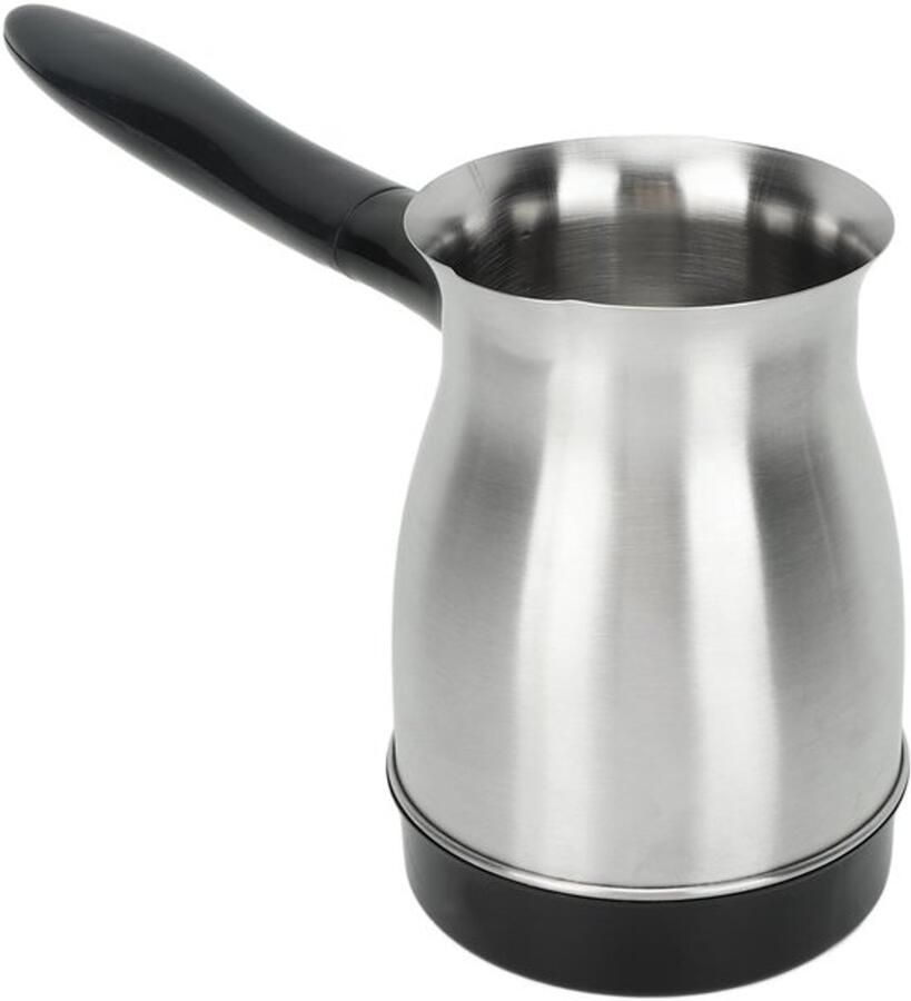 Roestvrijstalen elektrische Turkse koffiekoker 600 ml espressomachine elektrische koffieverwarmer 600 ml van roestvrij staal gelijkmatige verwarming 600 W EU-stekker grote handgreep