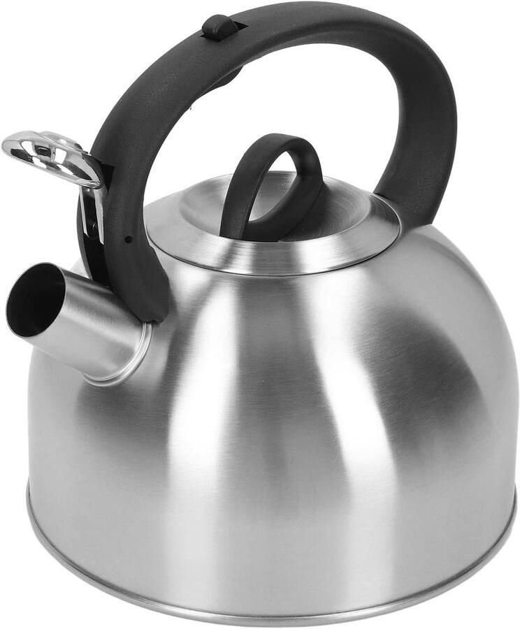 Roestvrijstalen Fluitketel Waterketel Fornuis Water Koken Eén Druk op de Knop 3 Liter Zilver