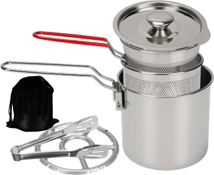 Roestvrijstalen friteuse Mini pan Thuis koken Efficiënt oliebeheer 12 liter Zilver