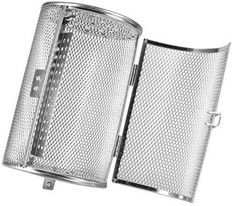 Roestvrijstalen Grill- en Bakmand voor Noten en Gedroogd Fruit 12 x 18cm