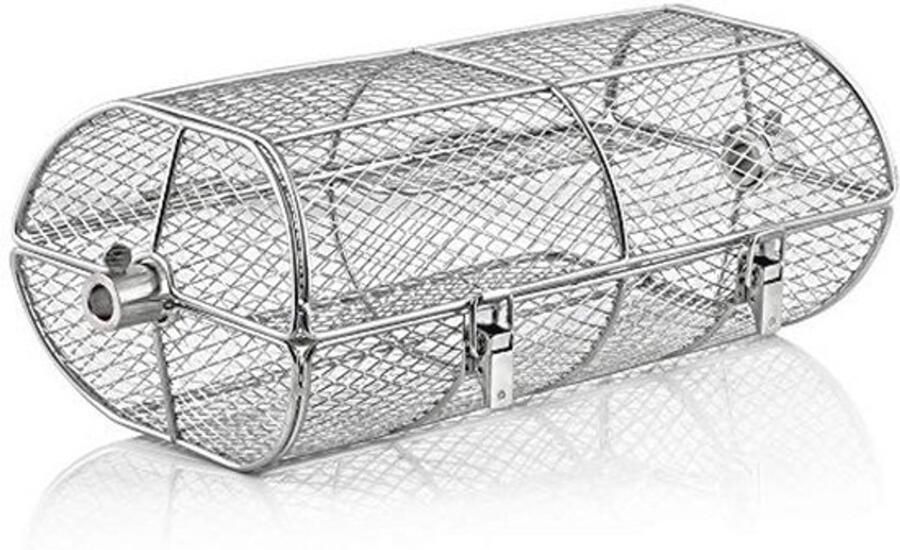 Roestvrijstalen Grillmand voor Draaispies 42 5 x 21 x 16 cm Universele Grill Accessoire voor BBQ en Gasgrill