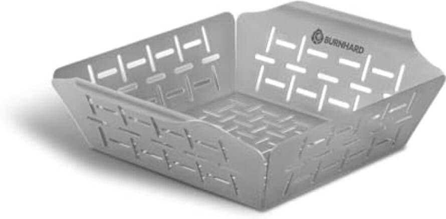 Roestvrijstalen Grillmand voor Gas- Houtskool- en Elektrische Barbecue Geschikt voor Vlees Vis en Groenten Handig en Afwasmachinebestendig