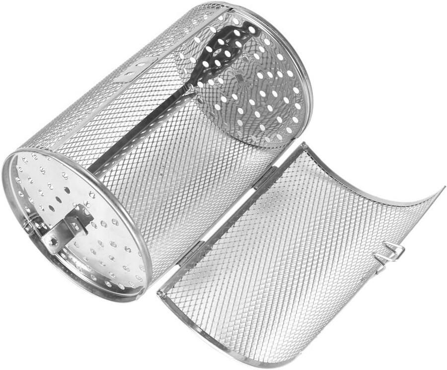 Roestvrijstalen Grillmand voor Oven – 12 x 18 cm Rotisserie Draaimand voor Perfecte BBQ Roosteren en Bakken