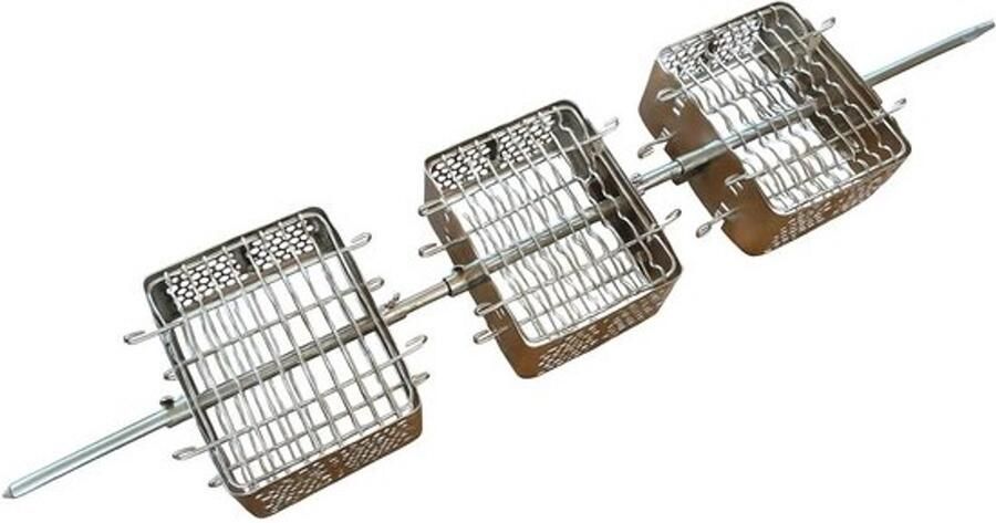 Roestvrijstalen grillmand voor perfecte BBQ resultaten 21 x 19 x 7 cm