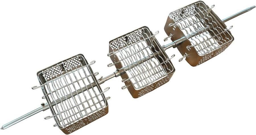 Roestvrijstalen grillmand voor perfecte BBQ resultaten 21 x 19 x 7 cm - Foto 2