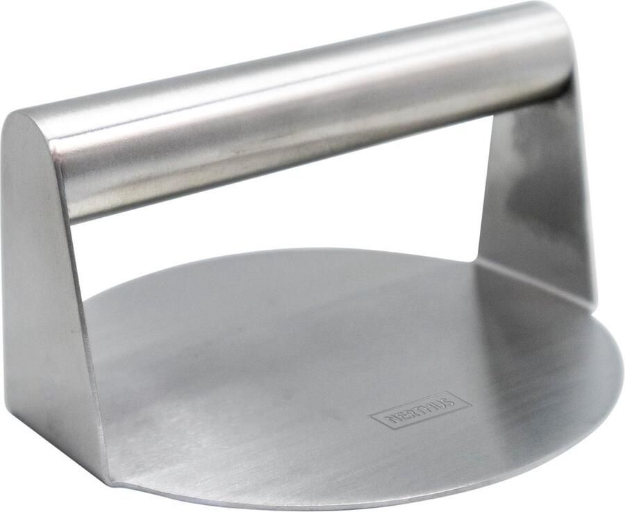 Roestvrijstalen grillpers 14 cm – perfect voor smash burgers vlees en grillen