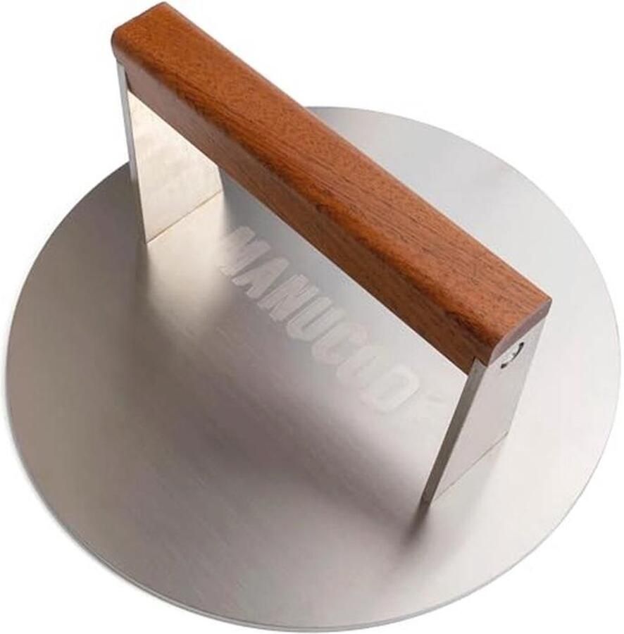 Roestvrijstalen Grillpers 23 cm Burger Smasher voor Bakplaat en Grill