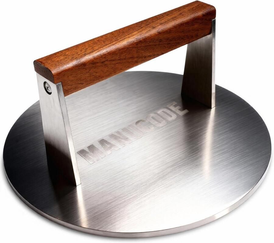 Roestvrijstalen Grillpers 23 cm Burger Smasher voor Bakplaat en Grill