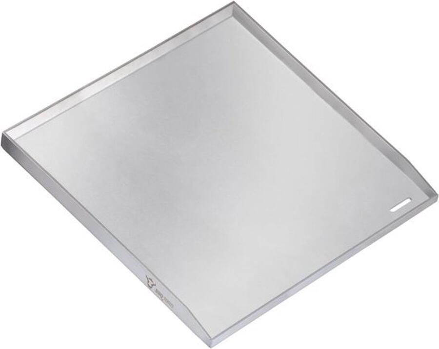 Roestvrijstalen Grillplaat 40 x 41 5 cm Universele BBQ Plancha voor Gas en Houtskool