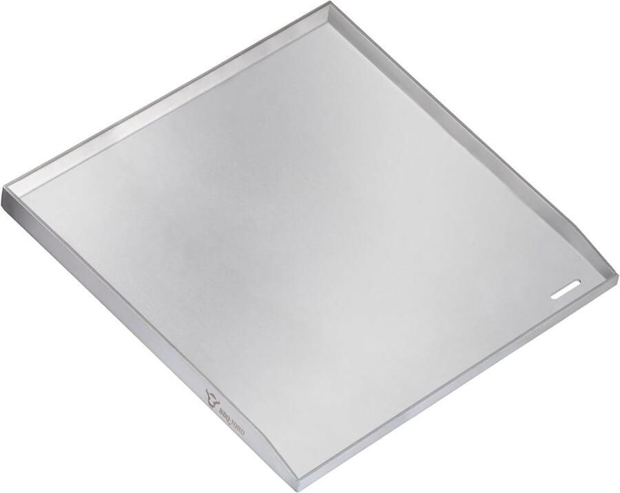 Roestvrijstalen Grillplaat 40 x 41 5 cm Universele BBQ Plancha voor Gas en Houtskool