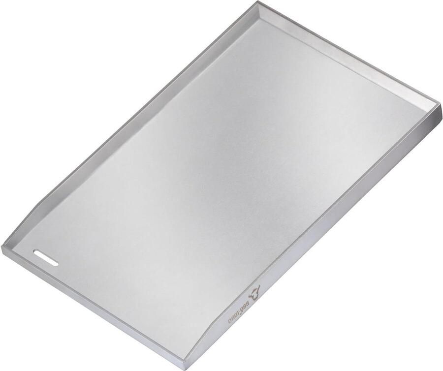 Roestvrijstalen Grillplaat BBQ Plancha Buiten Koken Gelijkmatige Warmte 325 x 49 cm Zilverkleurig