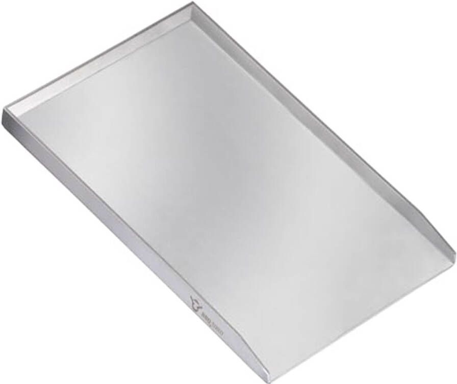 Roestvrijstalen Grillplaat voor Barbecue 32 5 x 49 cm Universele Grillpan voor Houtskool en Gas