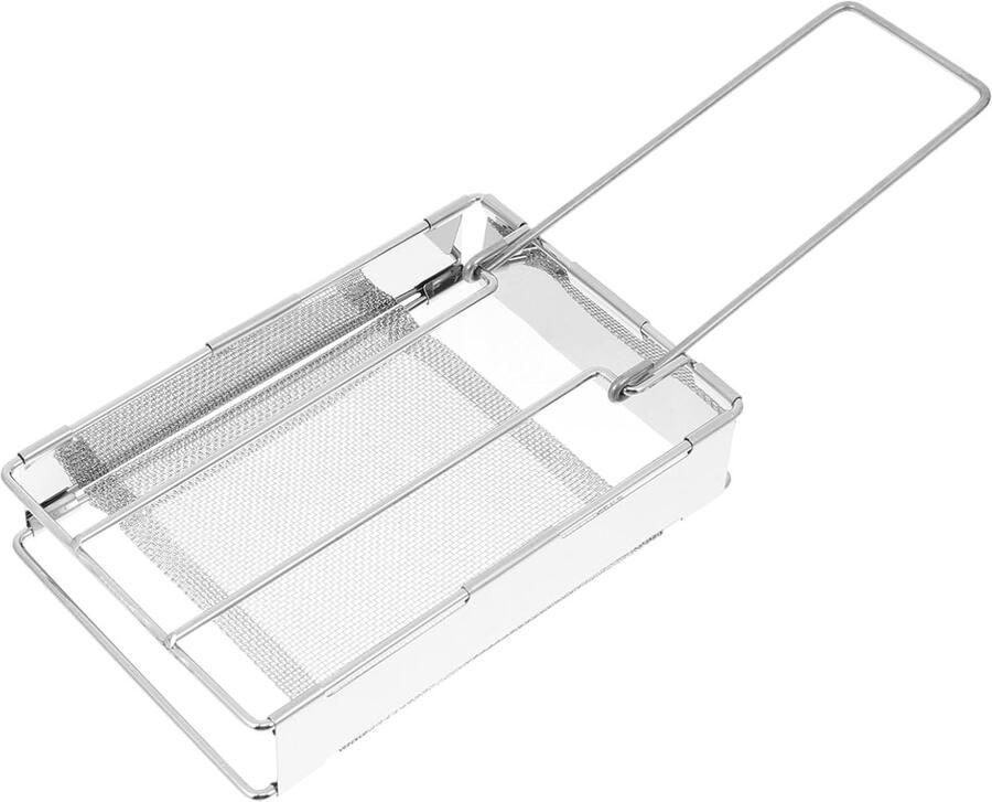 Roestvrijstalen Grillrek Barbecue Tool Buiten Koken Compact Ontwerp 16.5 x 11 x 4 cm Zilver
