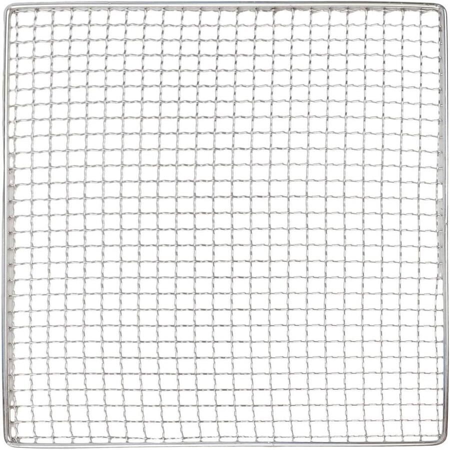 Roestvrijstalen Grillrooster Baknet Camping Outdoor Koken Gelijkmatige Warmte 30x25cm tot 40x30cm Zilver