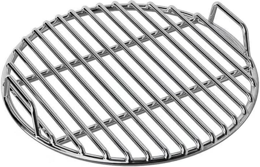 Roestvrijstalen Grillrooster Rond Kookrooster Buiten Koken Extra Dik Materiaal 38 cm Zilver