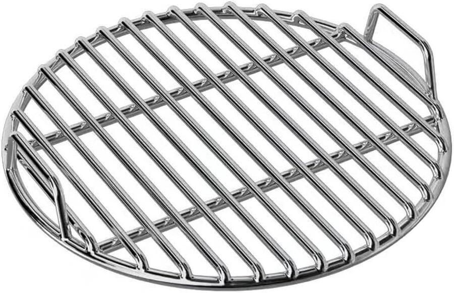 Roestvrijstalen Grillrooster Rond Rooster Vervanging Buiten Koken Extra Dik Roestvrij Staal 38 cm Zilver