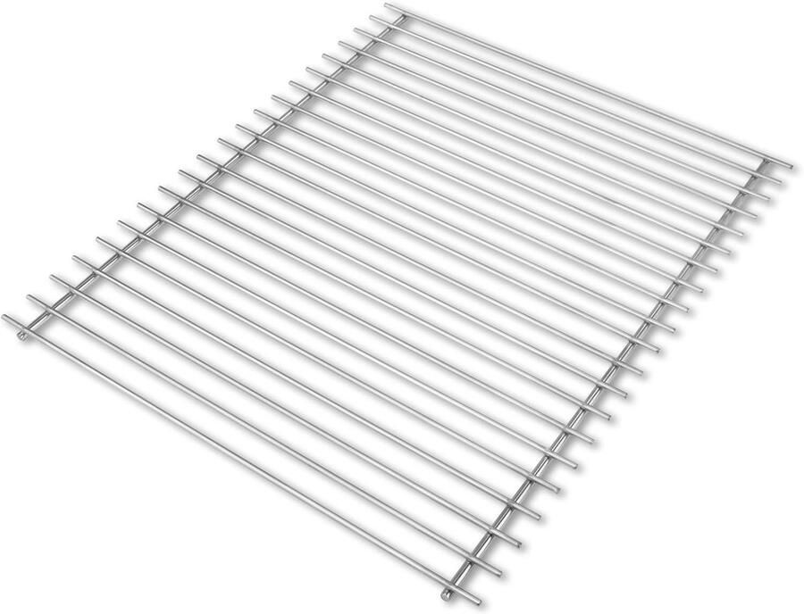 Roestvrijstalen Grillrooster Universeel Rooster Barbecue Vlees Vis Robuust 4mm 6mm 45 x 37 cm Zilver