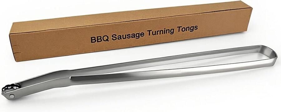 Grilltang Roestvrij Staal Keukentang Buiten Eten Draaien Draaibare Uiteinden 38 cm Zilver