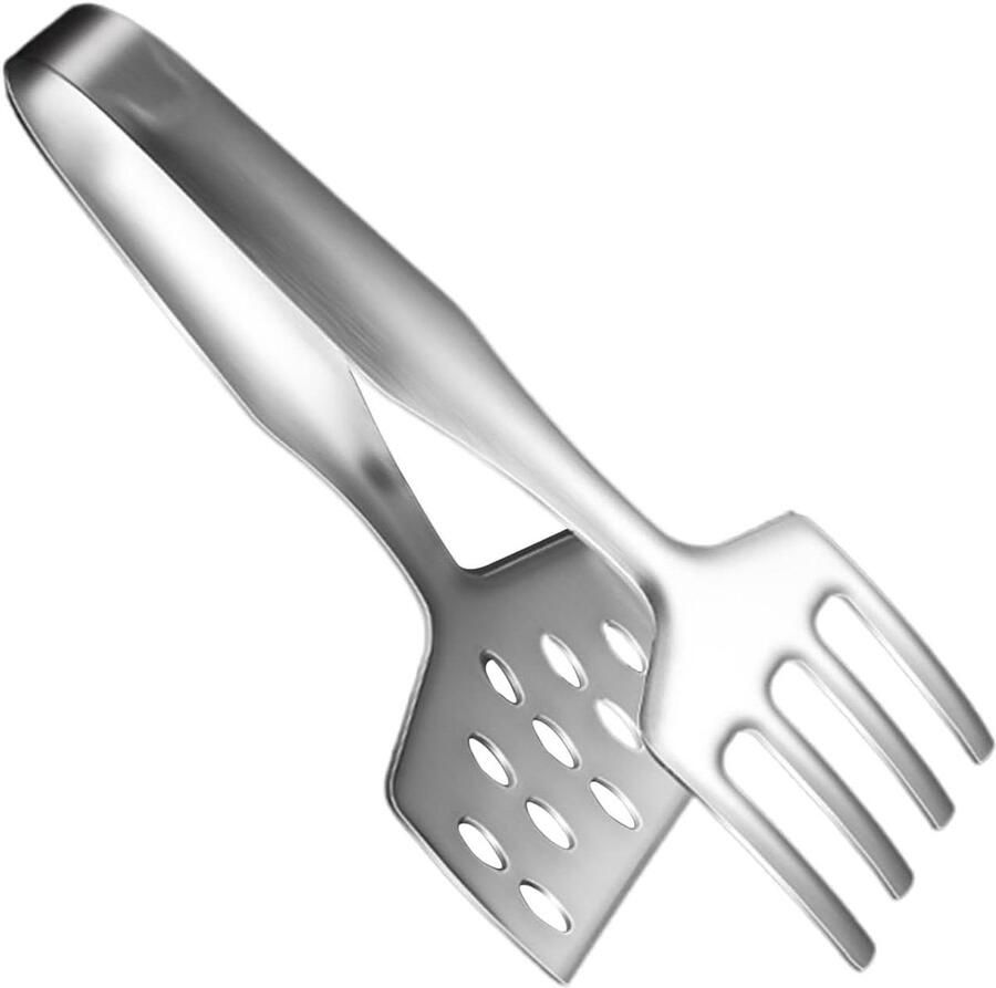 Roestvrijstalen Grilltang Kooktang Serveertang Koken Grillen Serveren Hittebestendig Ergonomisch Handvat 27 cm Lengte Zilverkleurig