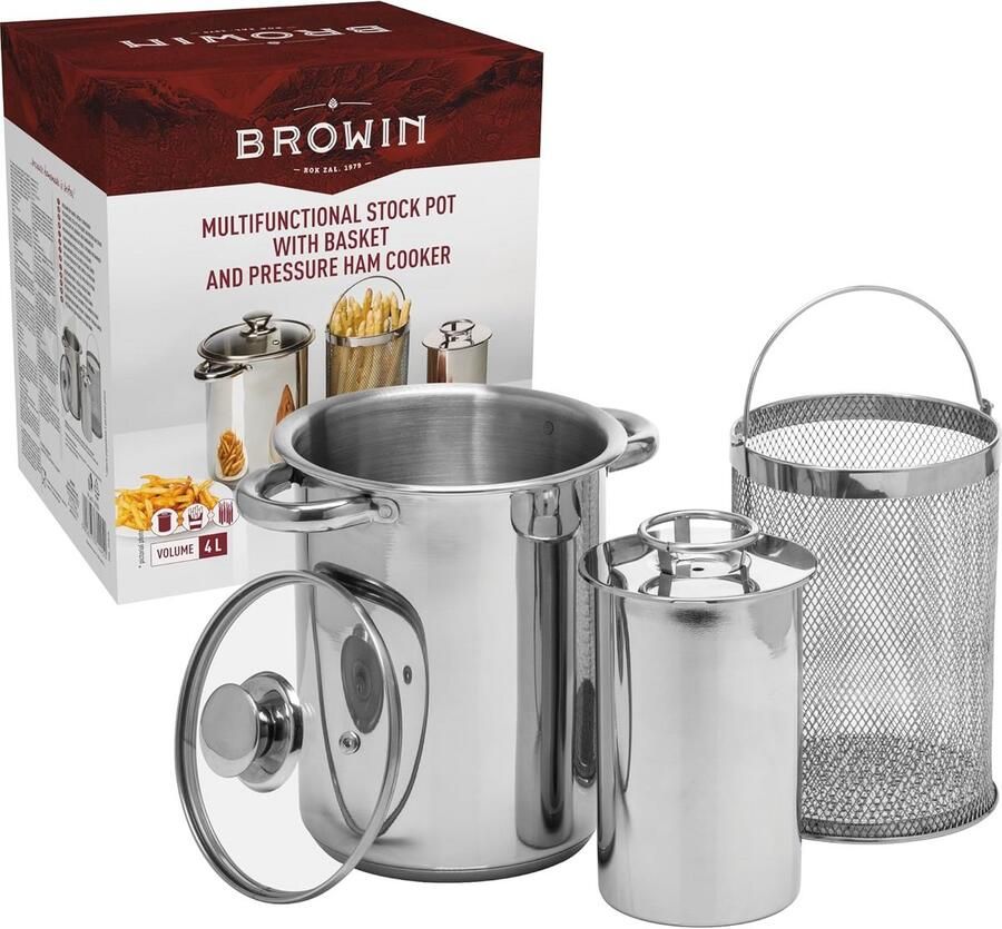 Roestvrijstalen hamkoker set met aspergepan en pastapan – Gezond zelfgemaakt vlees en vegetarische gerechten