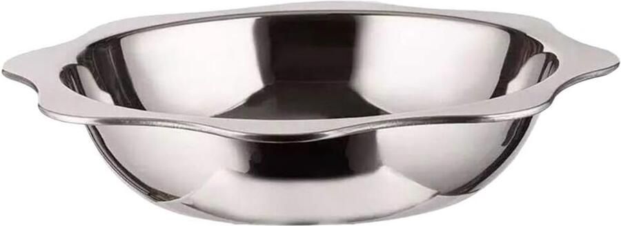 Roestvrijstalen Hot Pot Pan Kookpan met Schot Gezellig Eten Voedselveilig Materiaal 36 cm Zilver