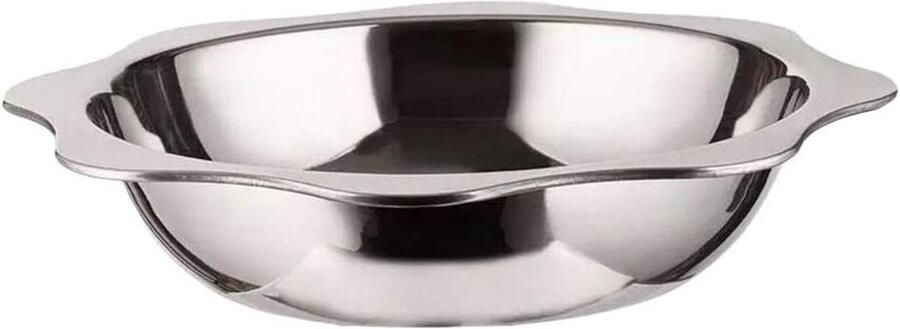 Roestvrijstalen Hot Pot Pan Kookpan met Tussenschot Gezellig Eten Voedselveilig Roestvrij Staal 36 cm Zilver