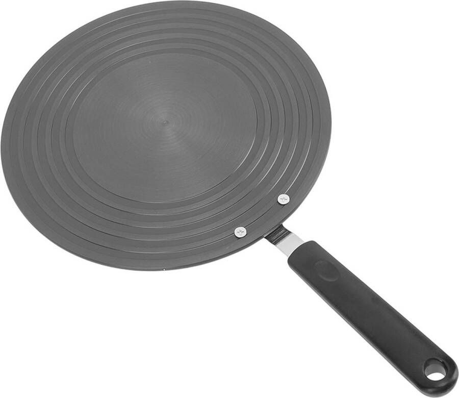 Roestvrijstalen Inductie-adapterplaat met Verwijderbare Handgreep Kookgerei Sudderring Inductiekookplaat Warmteverspreider (28cm)