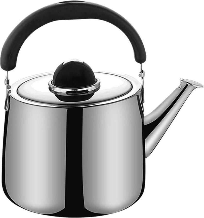 Roestvrijstalen Ketel Theeketel Fluitketel Water Koken Automatisch Fluitend 4L Zilver